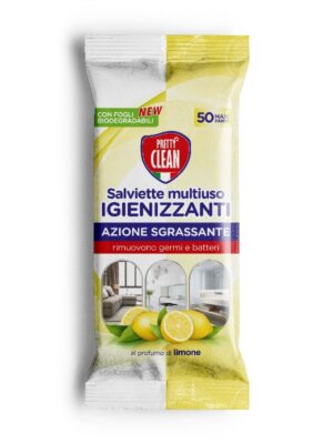 Liabel Pretty Clean Ściereczki Chusteczki nawilżane do różnych powierzchni Cytryna 50szt.