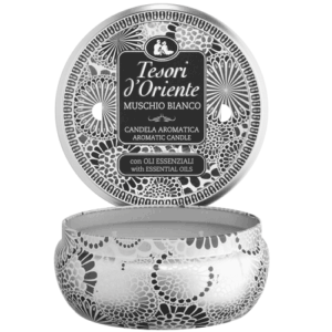 Tesori d'Oriente Aromatyczna świeca zapachowa Białe Piżmo 200g